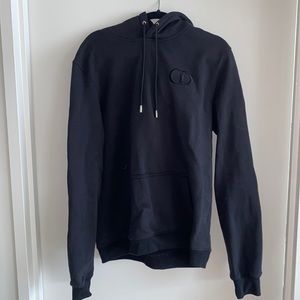 Christian Dior unisex sweatshirt CD black sweater shirt drawstring hoodie